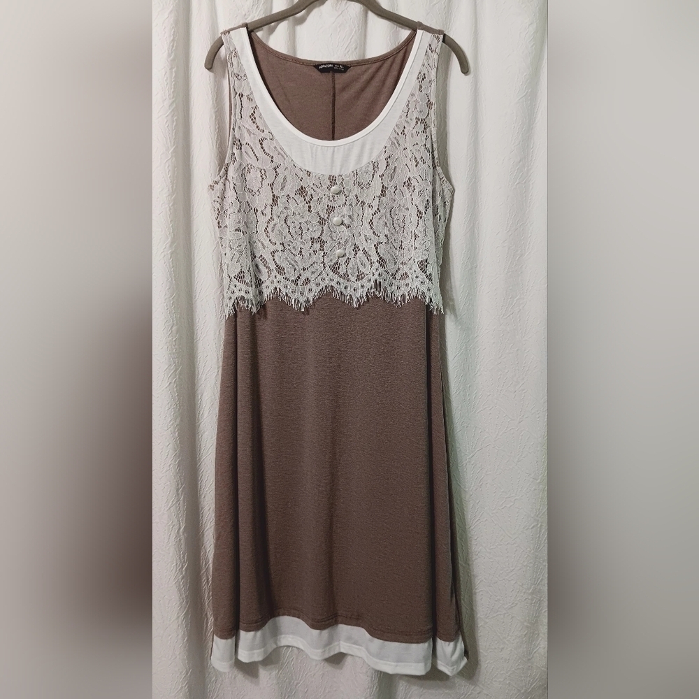 NoraCora women’s crochet lace sleeveless shift dress SZ XL